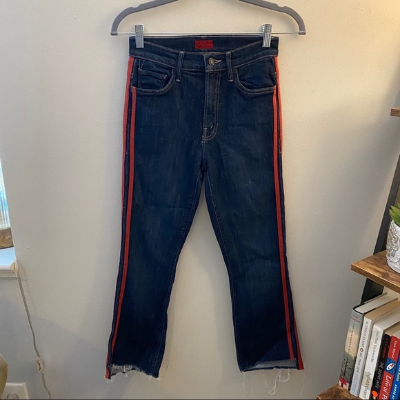 Mother Insider Crop Step Fray Jeans in Speed Racer - Picture 4 of 8